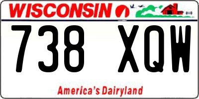 WI license plate 738XQW