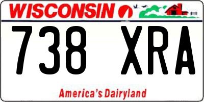 WI license plate 738XRA