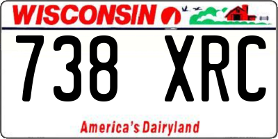 WI license plate 738XRC