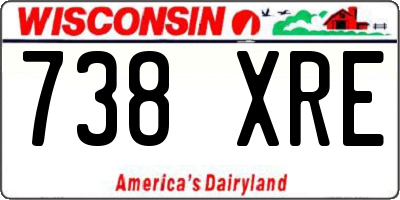 WI license plate 738XRE