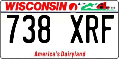 WI license plate 738XRF