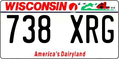 WI license plate 738XRG