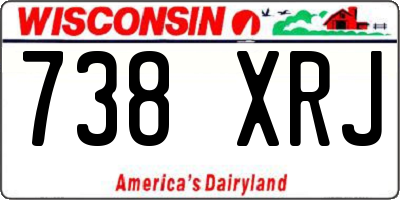 WI license plate 738XRJ
