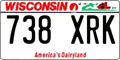 WI license plate 738XRK