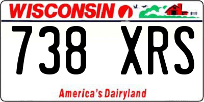 WI license plate 738XRS