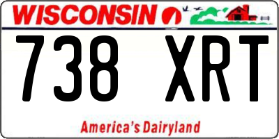 WI license plate 738XRT