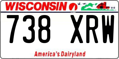 WI license plate 738XRW