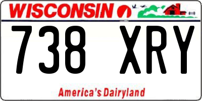 WI license plate 738XRY