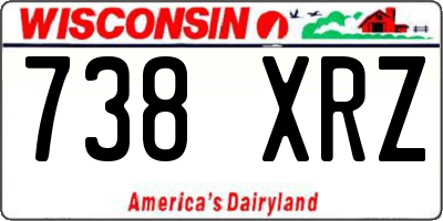 WI license plate 738XRZ