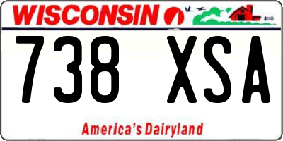 WI license plate 738XSA