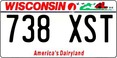 WI license plate 738XST