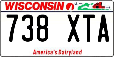 WI license plate 738XTA
