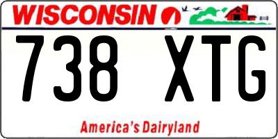 WI license plate 738XTG