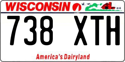 WI license plate 738XTH