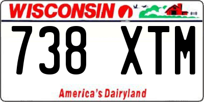 WI license plate 738XTM