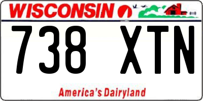 WI license plate 738XTN