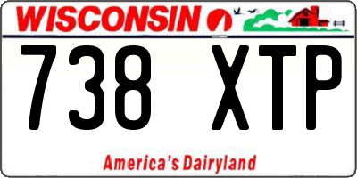 WI license plate 738XTP