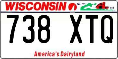 WI license plate 738XTQ