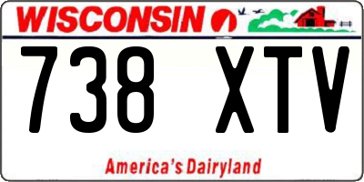 WI license plate 738XTV