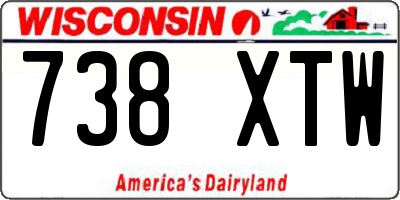 WI license plate 738XTW