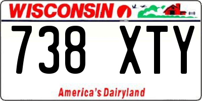 WI license plate 738XTY