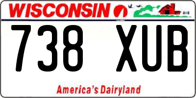 WI license plate 738XUB
