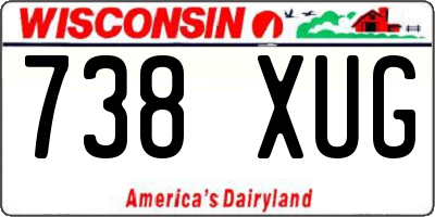 WI license plate 738XUG