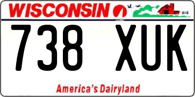 WI license plate 738XUK