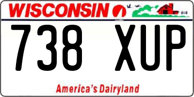WI license plate 738XUP