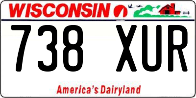 WI license plate 738XUR
