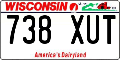 WI license plate 738XUT