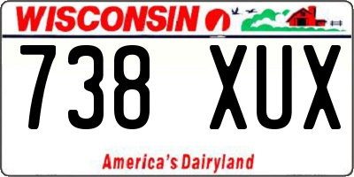 WI license plate 738XUX