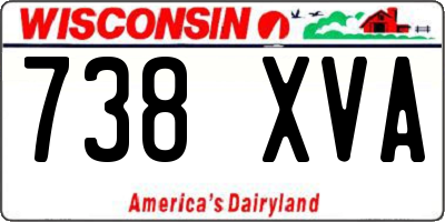 WI license plate 738XVA