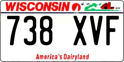 WI license plate 738XVF