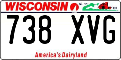 WI license plate 738XVG