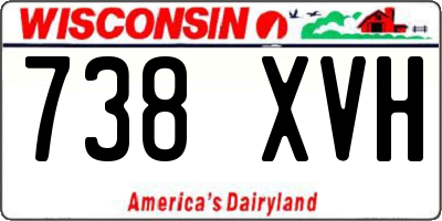 WI license plate 738XVH