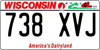 WI license plate 738XVJ
