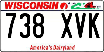 WI license plate 738XVK