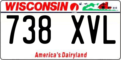 WI license plate 738XVL