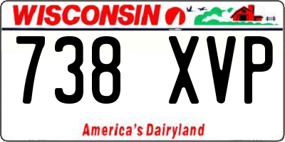 WI license plate 738XVP
