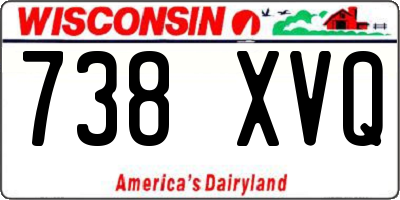 WI license plate 738XVQ