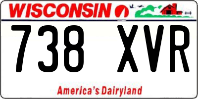 WI license plate 738XVR