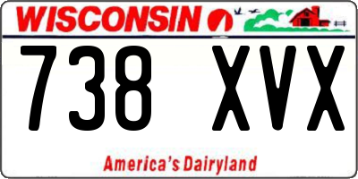 WI license plate 738XVX