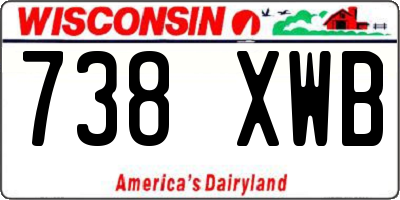 WI license plate 738XWB