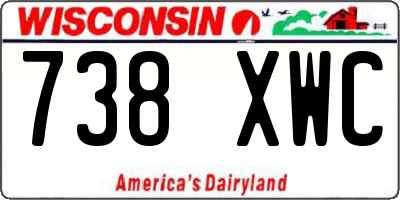WI license plate 738XWC