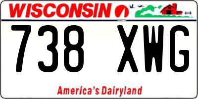 WI license plate 738XWG
