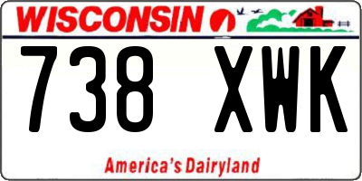 WI license plate 738XWK