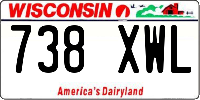 WI license plate 738XWL
