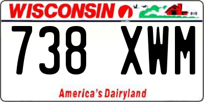 WI license plate 738XWM