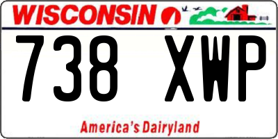 WI license plate 738XWP